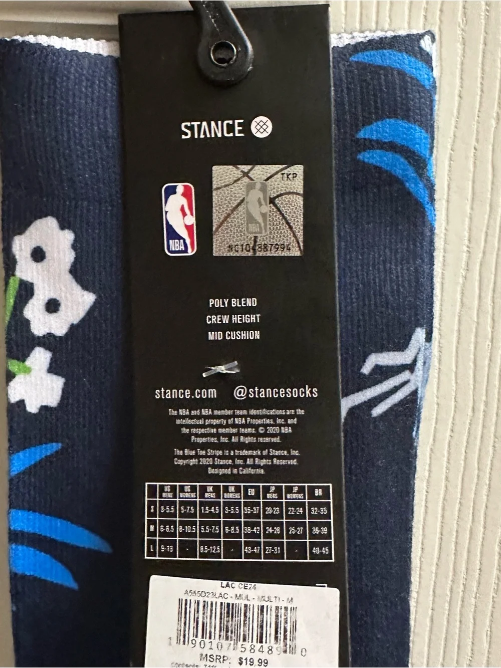 Stance Men's and Women's Medium LA Clippers 2023/24 City Edition Crew Socks